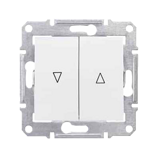 SEDNA Выключатель жалюзи в рамку с блокировкой (белый)