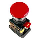 AEА-22 Кнопка (гриб) красный d22 мм б/подсв. 230В (1НО+1НЗ)